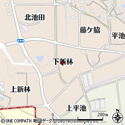 愛知県阿久比町（知多郡）草木（下新林）周辺の地図