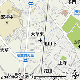 愛知県安城市安城町亀山下12-7周辺の地図