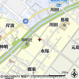 愛知県岡崎市島坂町水塚26周辺の地図