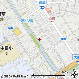 静岡県静岡市駿河区西島818周辺の地図