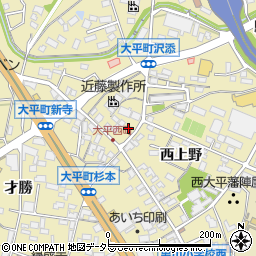 愛知県岡崎市大平町建石11周辺の地図