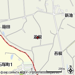 愛知県東浦町（知多郡）藤江（追根）周辺の地図