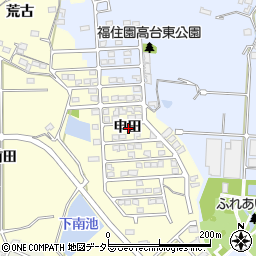 愛知県知多郡阿久比町福住申田周辺の地図