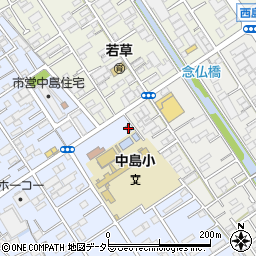 静岡南警察署中島交番周辺の地図