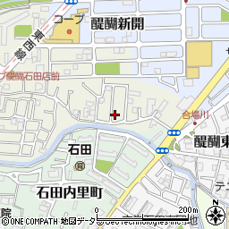 京都府京都市伏見区石田大受町9-71周辺の地図
