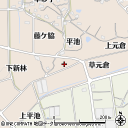 愛知県知多郡阿久比町草木平池23周辺の地図