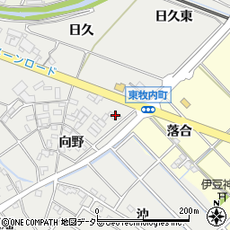 愛知県岡崎市東牧内町日久152周辺の地図