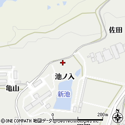 愛知県岡崎市丸山町池ノ入周辺の地図