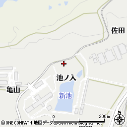 愛知県岡崎市丸山町（池ノ入）周辺の地図