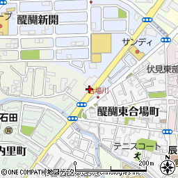 京都府京都市伏見区石田大受町3-7周辺の地図