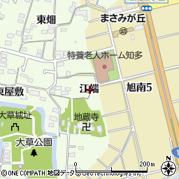 愛知県知多市大草江端周辺の地図