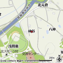 愛知県知多郡阿久比町卯坂林谷周辺の地図