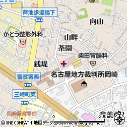 岡崎市美術館周辺の地図