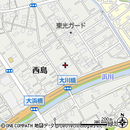静岡県静岡市駿河区西島645周辺の地図