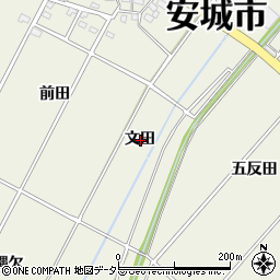 愛知県安城市安城町文田周辺の地図