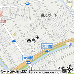 静岡県静岡市駿河区西島672-3周辺の地図