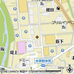 愛知県岡崎市大平町八ツ幡79周辺の地図