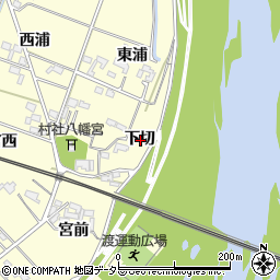 愛知県岡崎市渡町下切周辺の地図