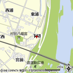 愛知県岡崎市渡町（下切）周辺の地図