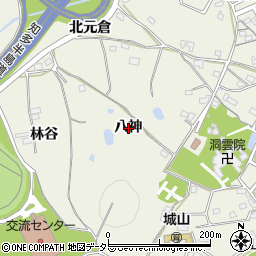 愛知県知多郡阿久比町卯坂八神周辺の地図