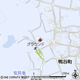 鴨谷町公民館周辺の地図