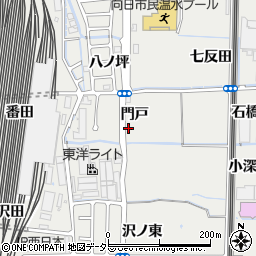 京都府向日市鶏冠井町門戸周辺の地図
