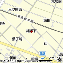愛知県岡崎市渡町縄手下周辺の地図