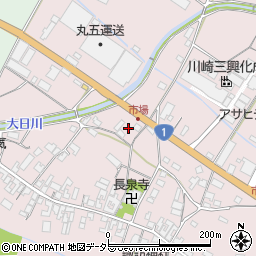 滋賀県甲賀市土山町市場380周辺の地図