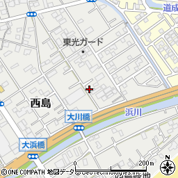 静岡県静岡市駿河区西島631-6周辺の地図