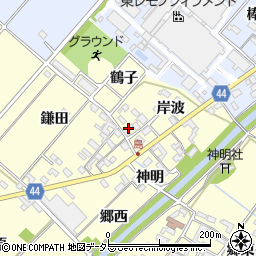 愛知県岡崎市島坂町岸波43周辺の地図