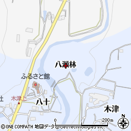 兵庫県川辺郡猪名川町木津八瀬林周辺の地図