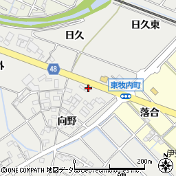 愛知県岡崎市東牧内町日久143周辺の地図