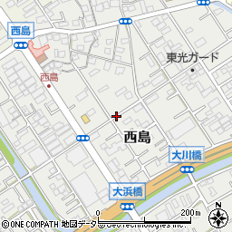 静岡県静岡市駿河区西島周辺の地図