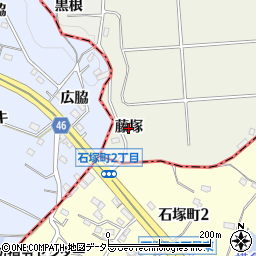 愛知県東浦町（知多郡）藤江（藤塚）周辺の地図