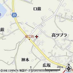 愛知県知多郡東浦町藤江高ツブラ121周辺の地図