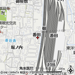 京都府向日市鶏冠井町（番田）周辺の地図