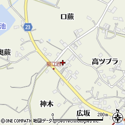 愛知県知多郡東浦町藤江高ツブラ125周辺の地図