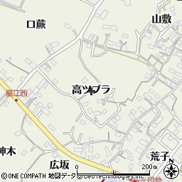 愛知県知多郡東浦町藤江高ツブラ周辺の地図