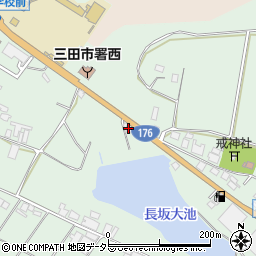 兵庫県三田市長坂520周辺の地図