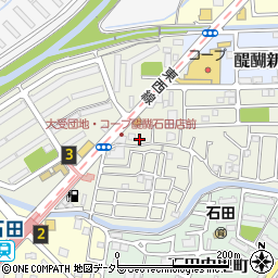京都府京都市伏見区石田大受町32-69周辺の地図