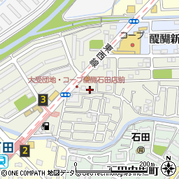 京都府京都市伏見区石田大受町32-70周辺の地図