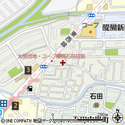 京都府京都市伏見区石田大受町32-72周辺の地図