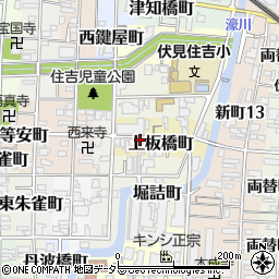 京都府京都市伏見区上板橋町周辺の地図