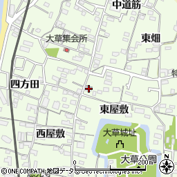 愛知県知多市大草東屋敷4周辺の地図