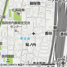 京都府向日市鶏冠井町周辺の地図