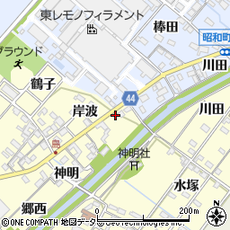 愛知県岡崎市島坂町岸波12周辺の地図