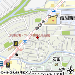 京都府京都市伏見区石田大受町32-50周辺の地図