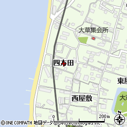 愛知県知多市大草四方田周辺の地図