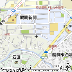 京都府京都市伏見区石田大受町8周辺の地図