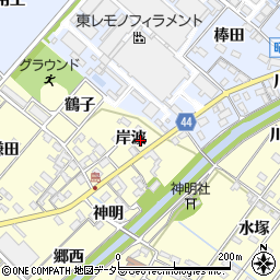 愛知県岡崎市島坂町岸波54周辺の地図